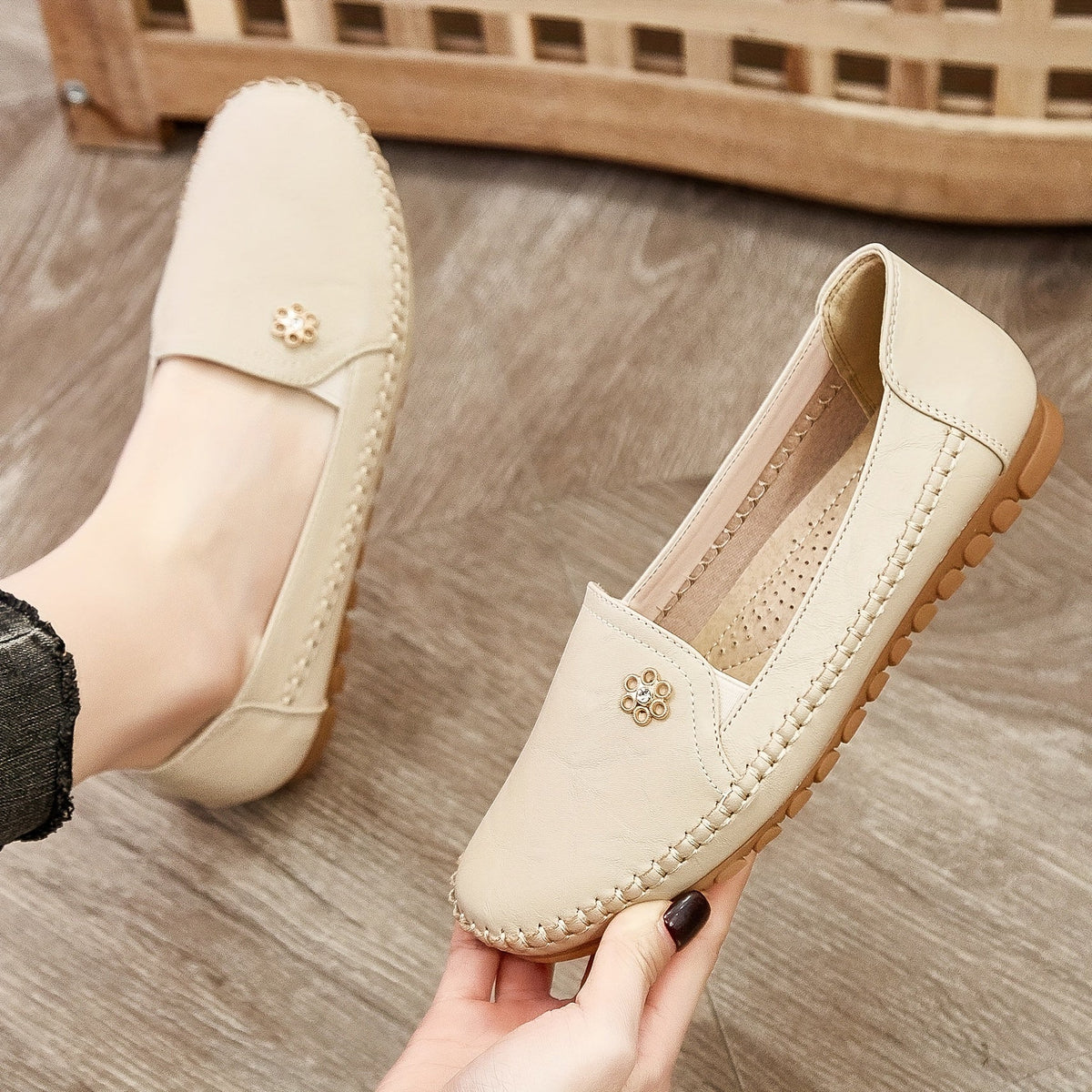 White – Unisex Slip-On Loafers with a Hands-Free Fit
