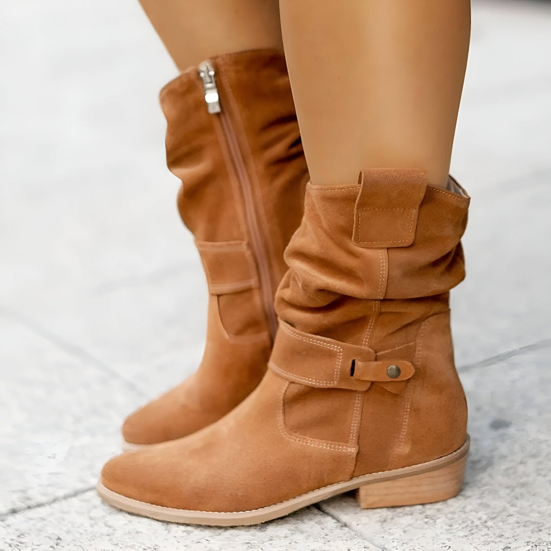 Spencer – Unisex Wide Calf Boots with a Stretch Shaft