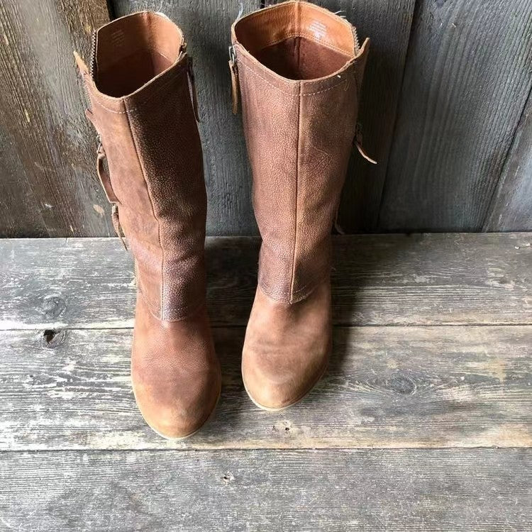 Adkins – Unisex Wide Calf Boots with a Stretch Shaft