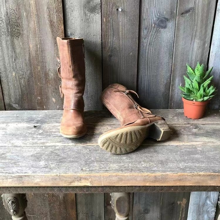 Adkins – Unisex Wide Calf Boots with a Stretch Shaft