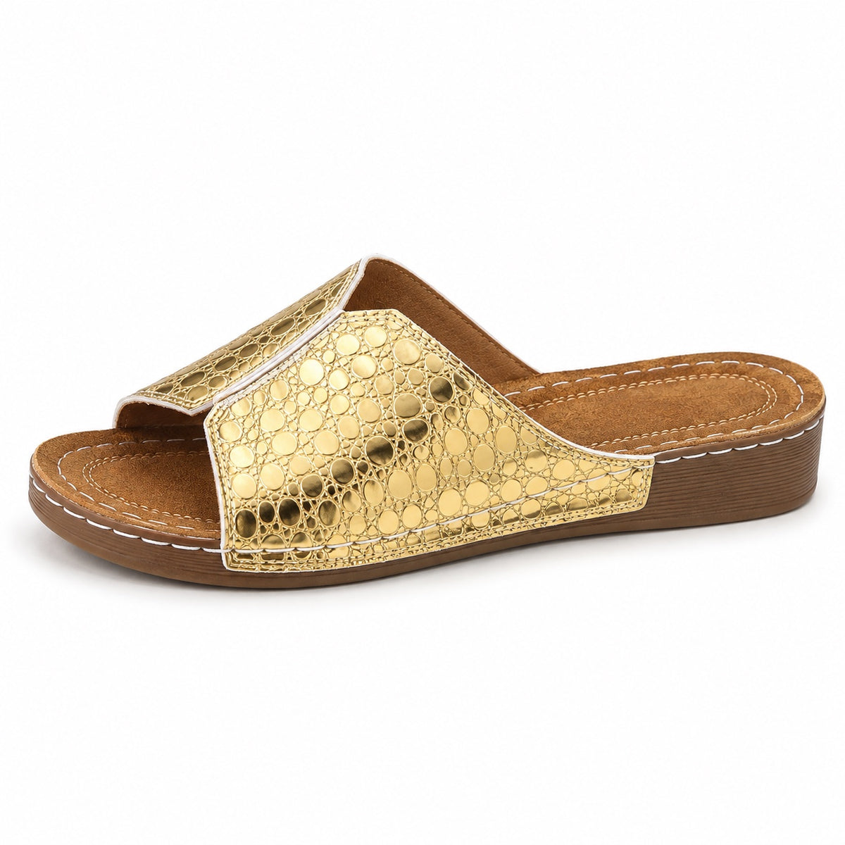 Barber – Unisex Wide Toe Box Sandals in Golden