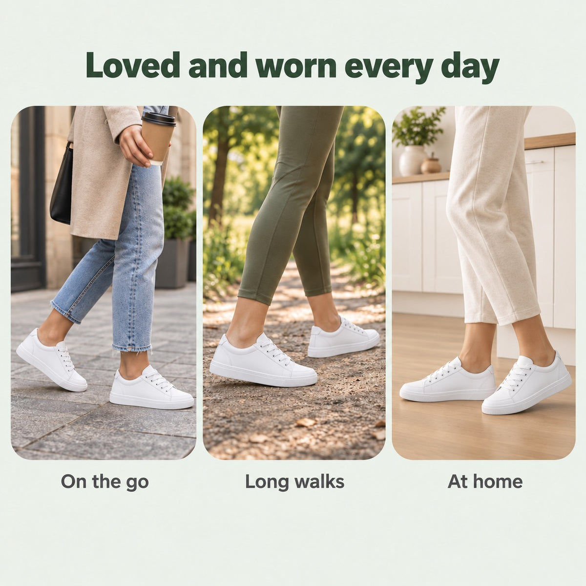 Becker – Unisex Lace-Up Sneakers, worn every day