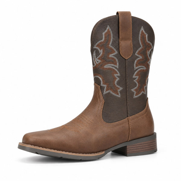 Beckett – Unisex Wide Calf Boots in Brown