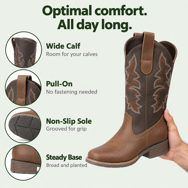 Beckett – Unisex Wide Calf Boots, features