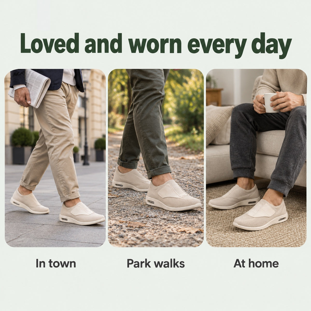 Black – Unisex Wide Toe Box Shoes, worn every day