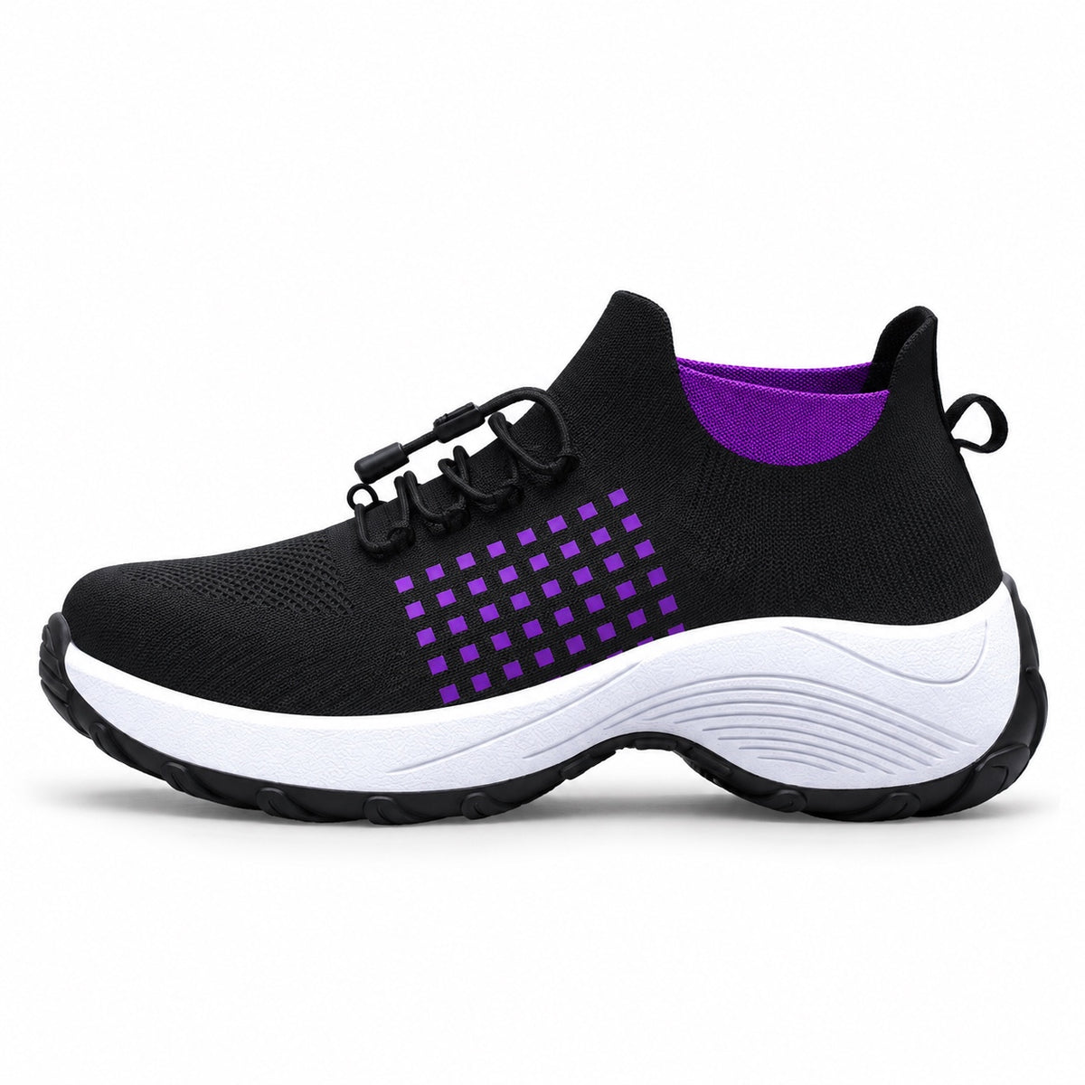 Bowman – Women's Plantar Fasciitis Shoes in Black Purple