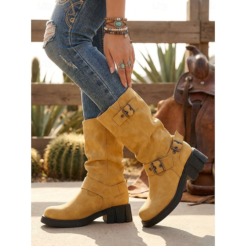 Wright – Unisex Wide Calf Boots with a Stretch Shaft