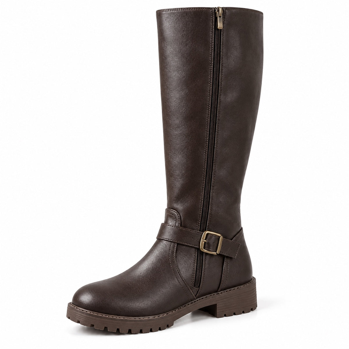 Cobb – Women's Wide Calf Boots in Dark Brown