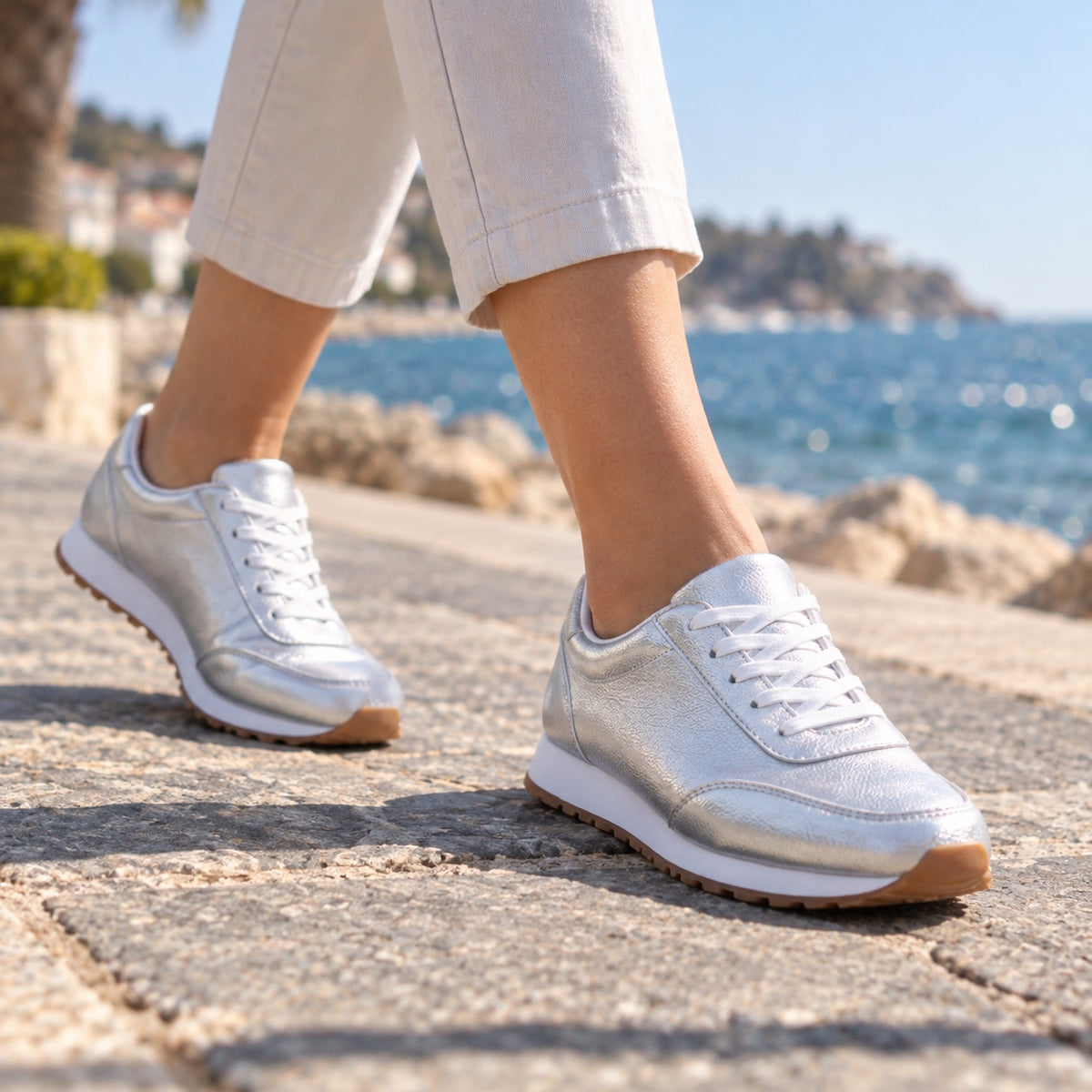 Cooper – Women's Orthopedic Sneakers, worn on a walk