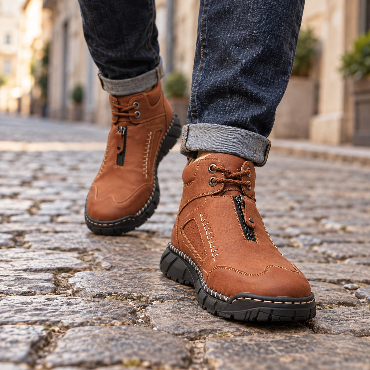 Dave – Men's Comfort Boots, worn on a walk