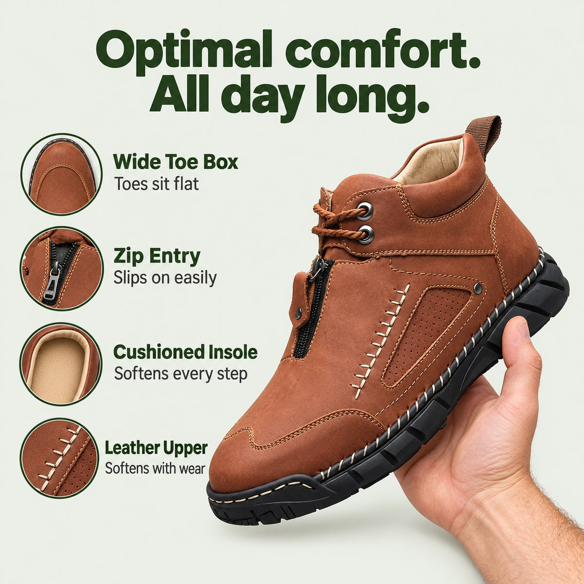 Dave – Men's Comfort Boots, features