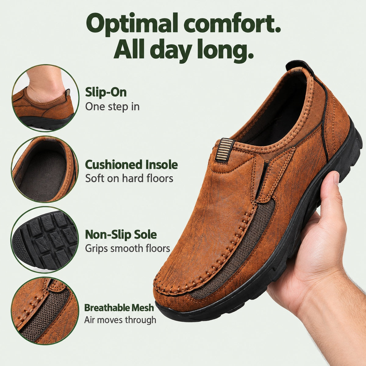 Doug – Men's Non-Slip Loafers, features