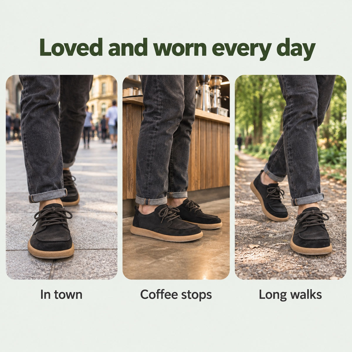 Dustin – Men's Wide Toe Box Shoes, worn every day