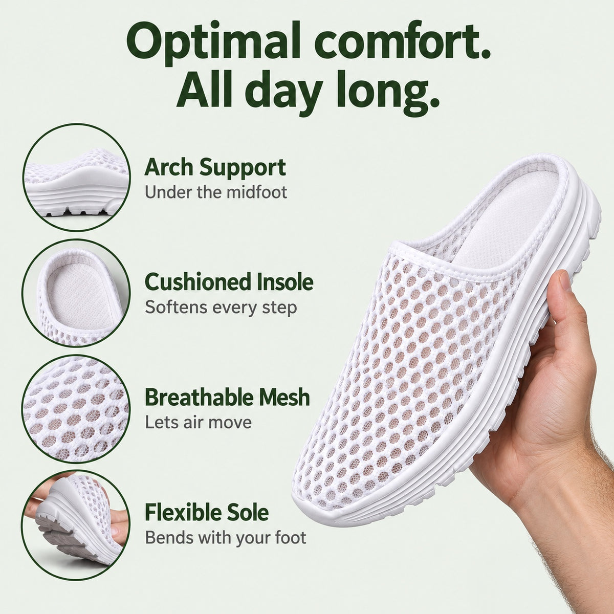 Dylan – Unisex Arch Support Sneakers, features