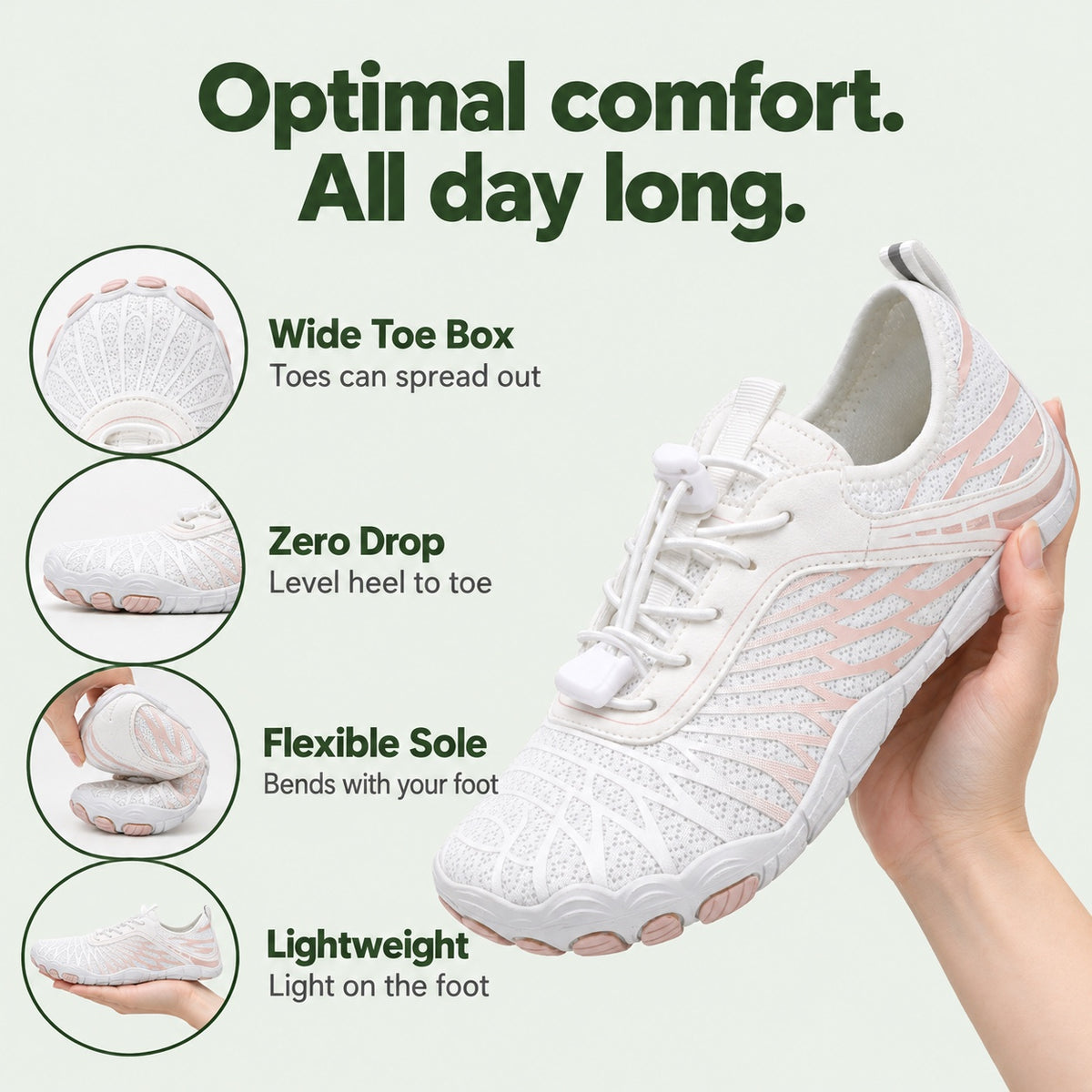 Fleming – Unisex Barefoot Sneakers, features