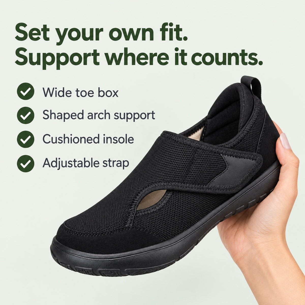 Florence – Women's Wide Toe Box Sneakers, key benefits