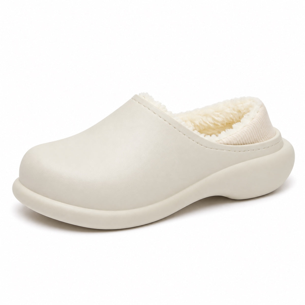Flowers – Women's Comfort Slippers in White