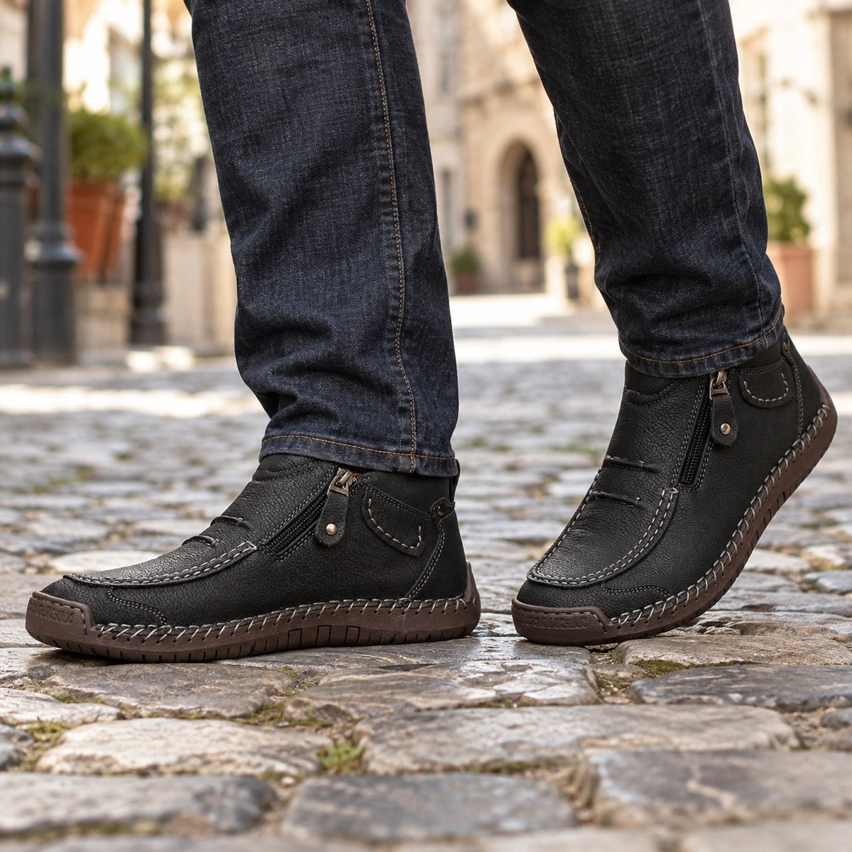 Fredrick – Men's Arch Support Shoes, worn on a walk