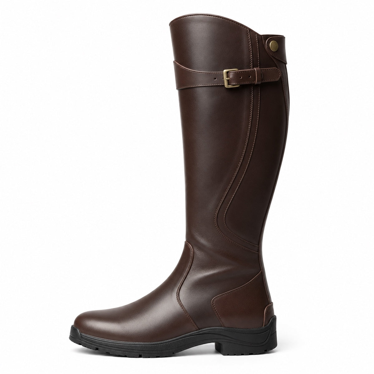 Fuller – Women's Wide Calf Boots in Dark brown