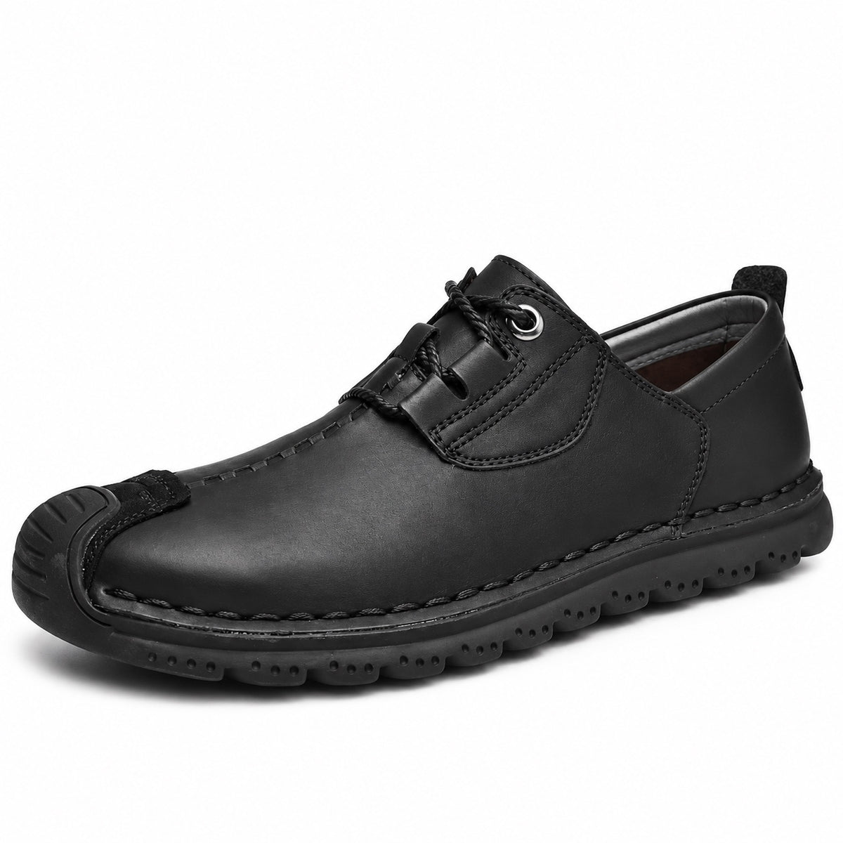 Gerard – Men's Wide Toe Box Lace-Up Shoes in Black