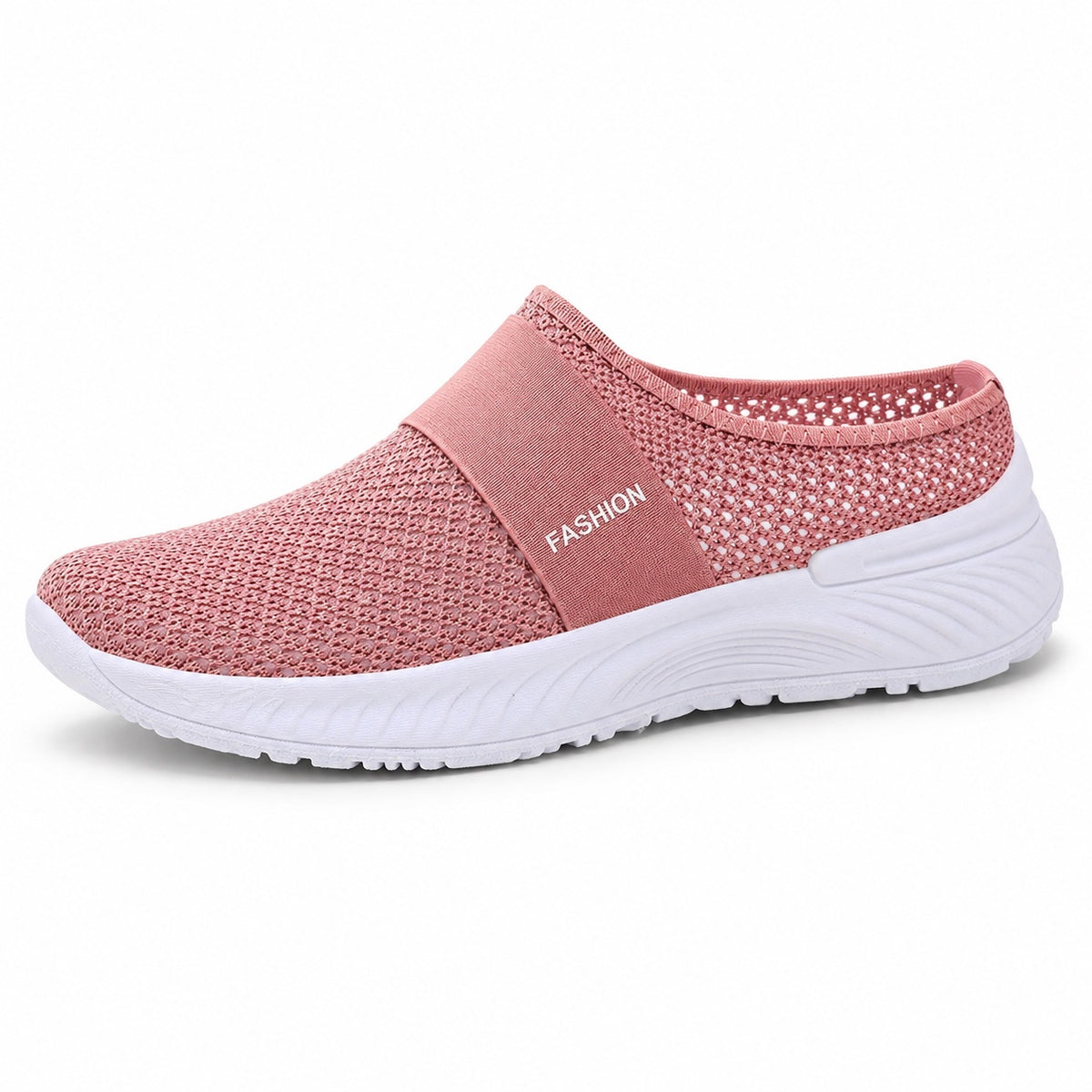 Glen – Women's Backless Mesh Sneakers in Pink