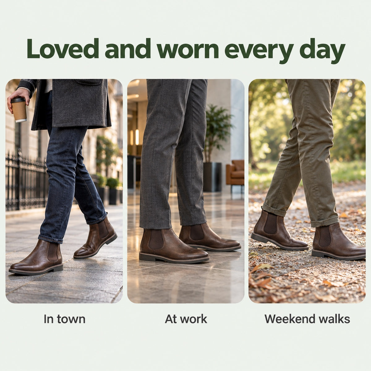 Gordon – Men's Comfort Boots, worn every day