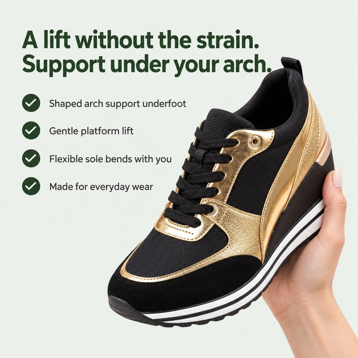 Grace – Women's Arch Support Sneakers, key benefits
