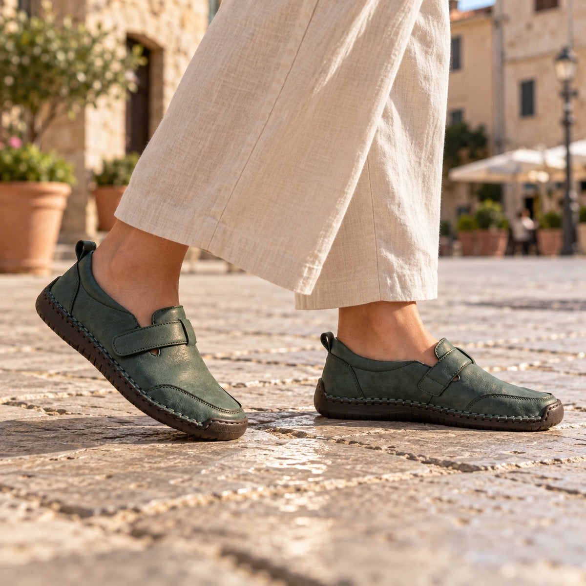 Hansen – Women's Orthopedic Loafers, worn on a walk