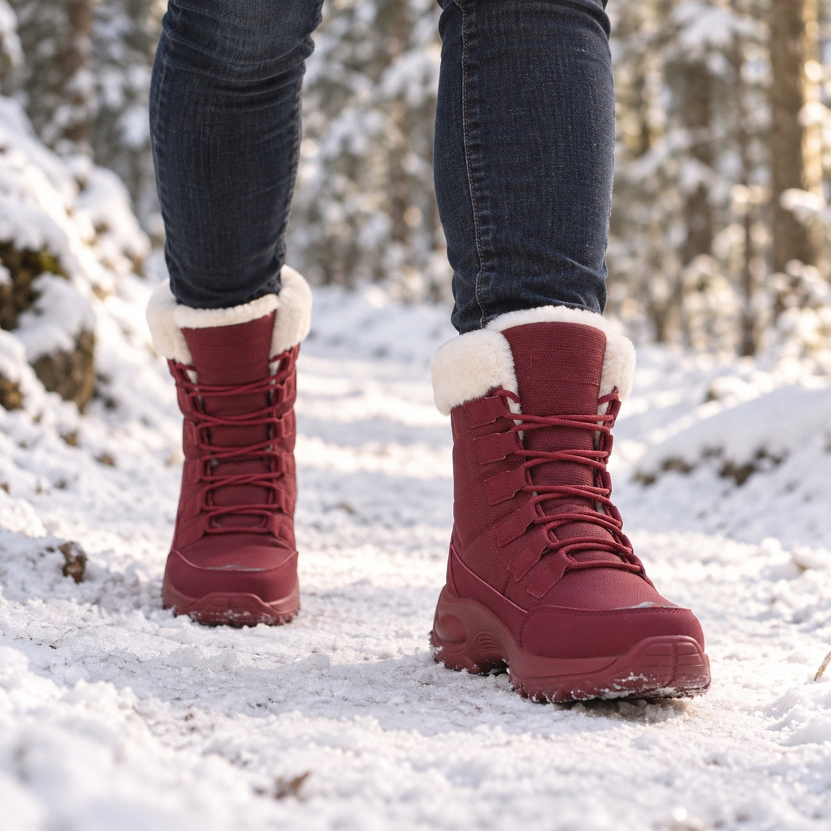 Harriet – Women's Snow Boots, worn on a walk