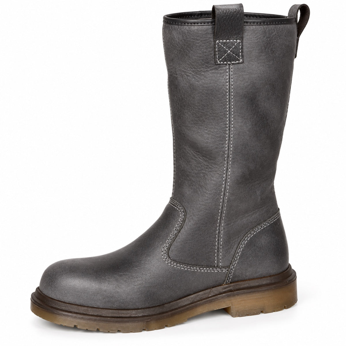 Heather – Women's Wide Calf Boots in Grey