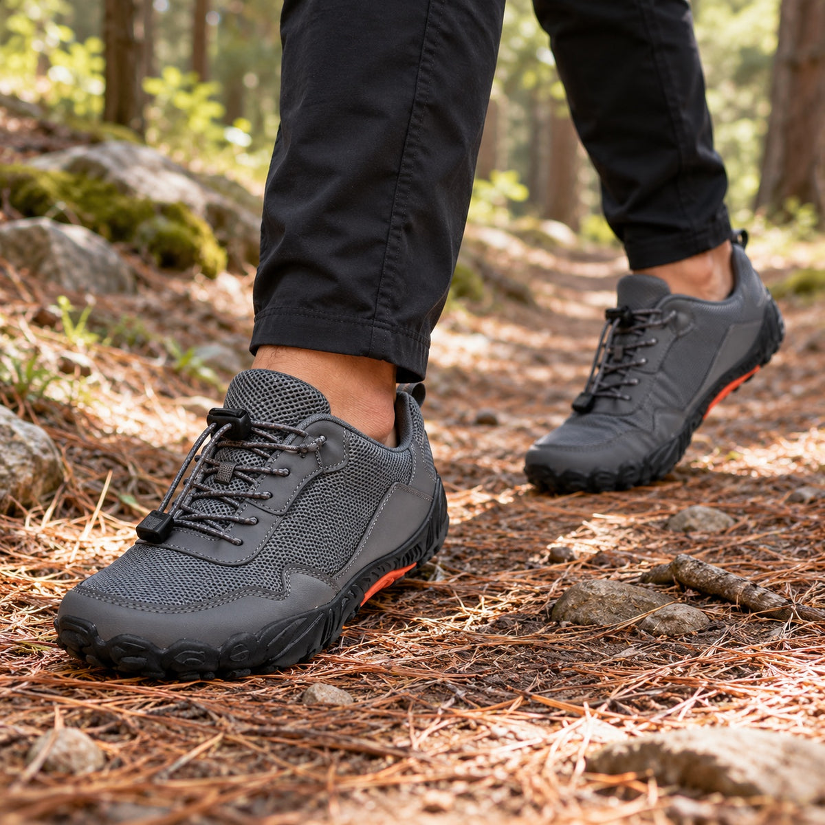 Horace – Men's Wide Toe Box Sneakers, worn on a walk