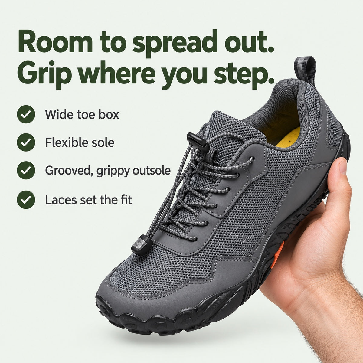 Horace – Men's Wide Toe Box Sneakers, key benefits
