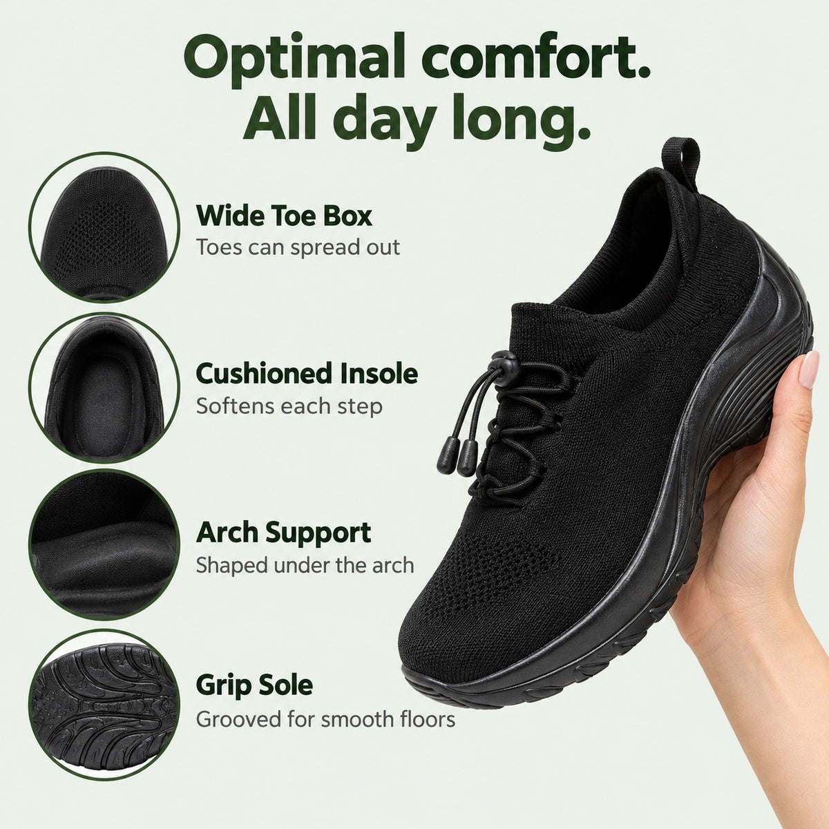 Hudson – Women's Nursing Shoes, features