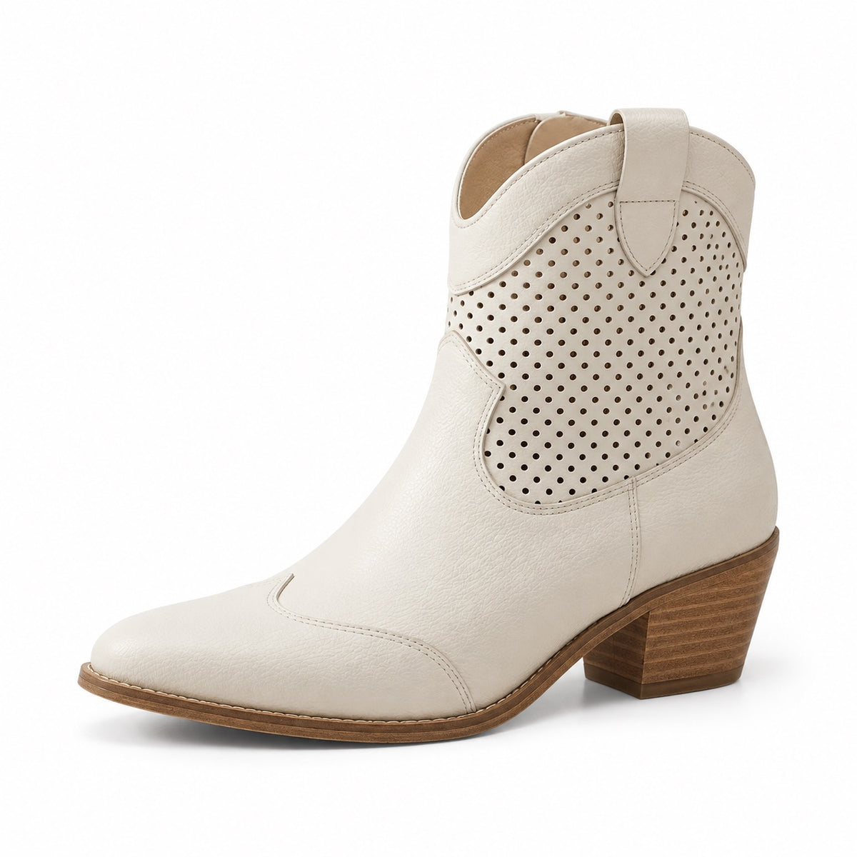 Iris – Women's Western Ankle Boots in White