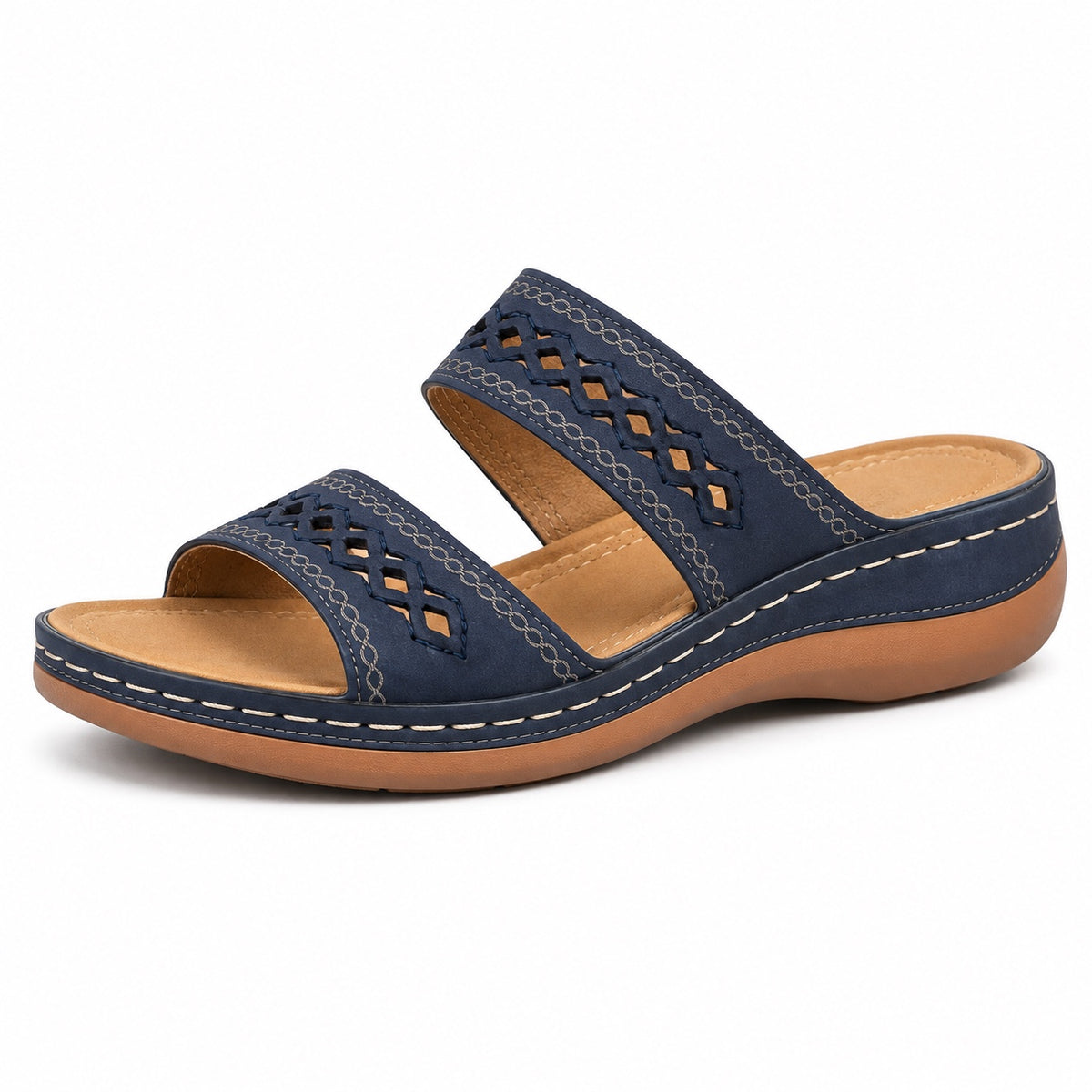 Janice – Women's Wide Toe Box Sandals in Blue