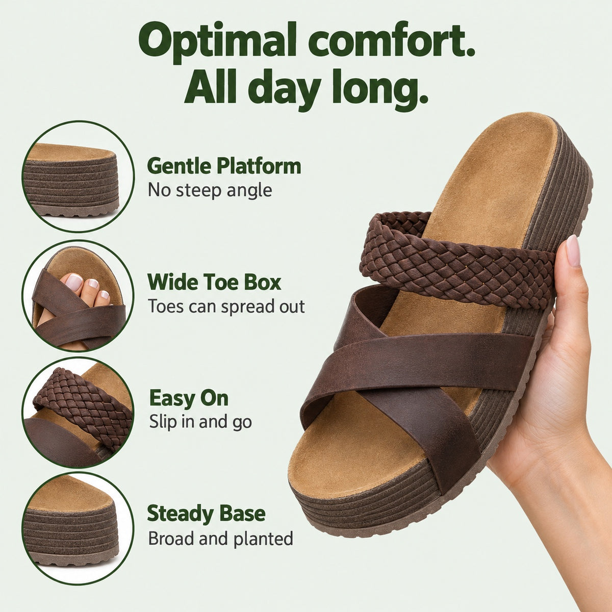 Jarvis – Women's Wide Toe Box Sandals, features