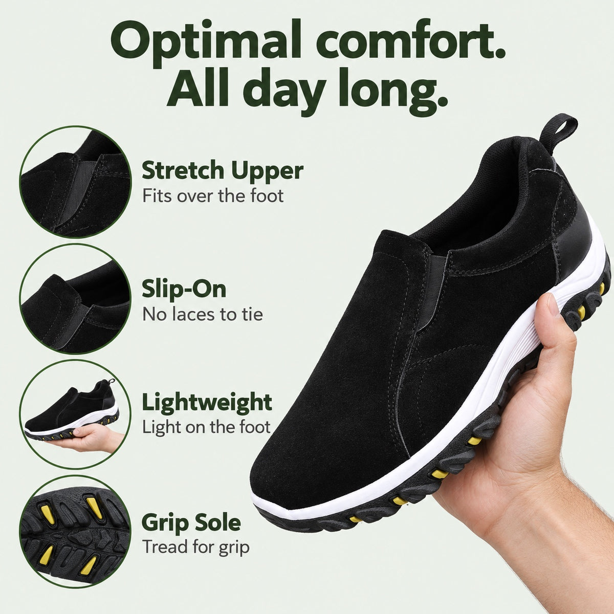 Jeffery – Men's Slip-On Shoes, features