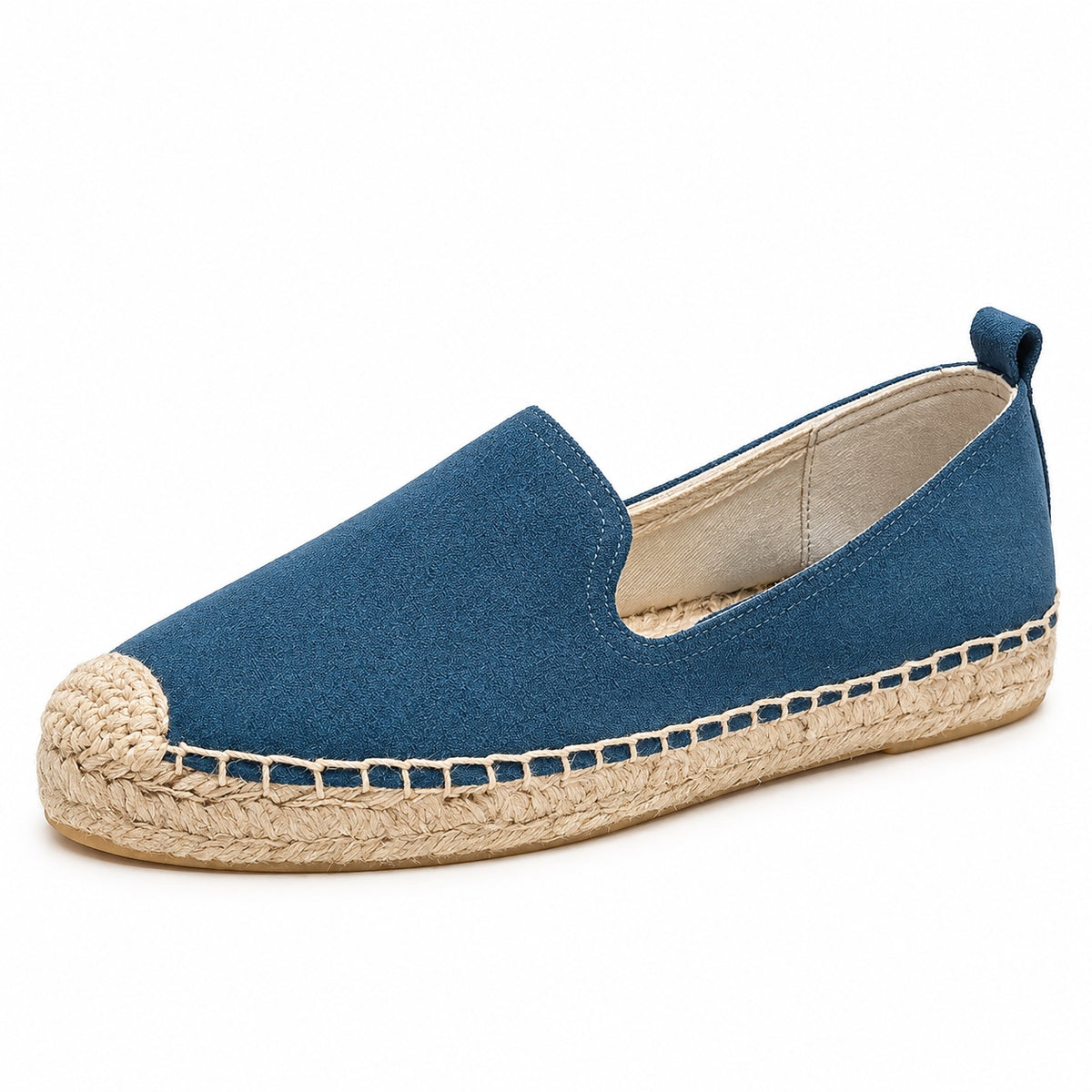 Jennie – Women's Wide Toe Box Loafers in Blue Velvet