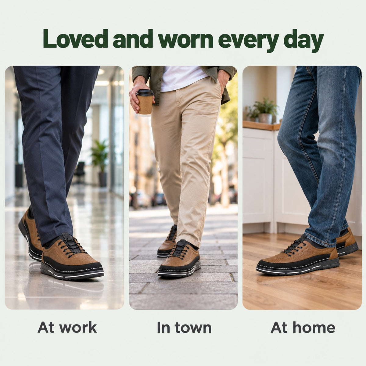 Kenny – Men's Non-Slip Shoes, worn every day