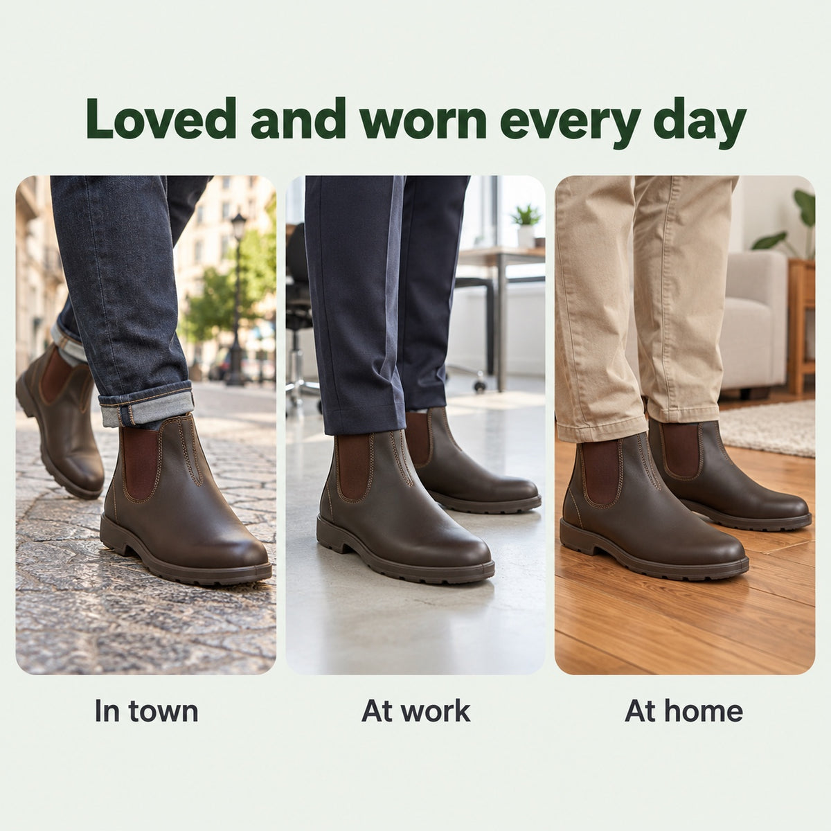 Leroy – Men's Wide Calf Boots, worn every day
