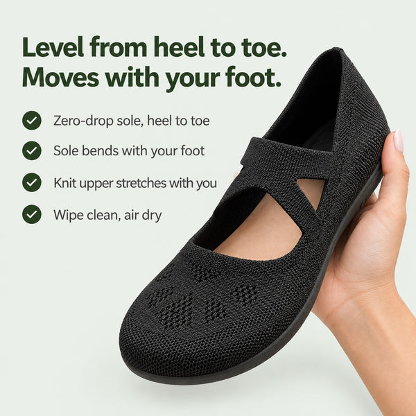 Lydia – Women's Barefoot Flats, key benefits
