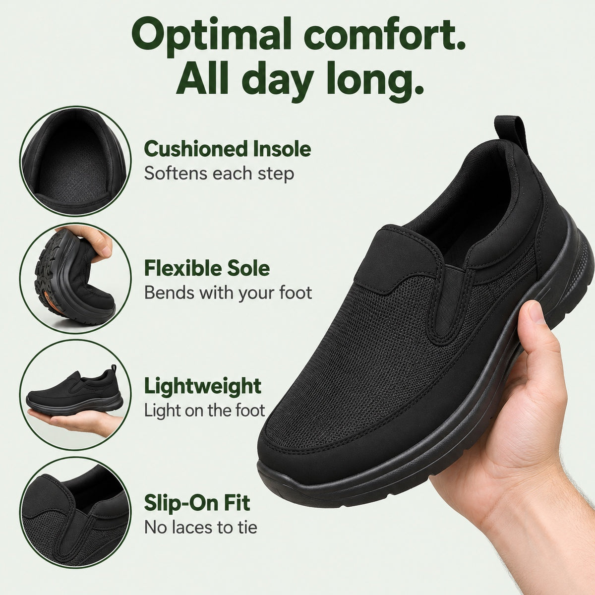 Lynch – Unisex Slip-On Sneakers, features