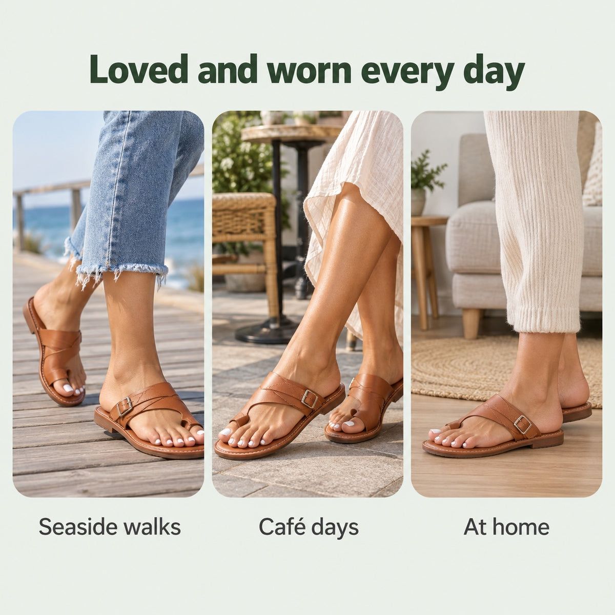 Lynette – Women's Wide Toe Box Sandals, worn every day