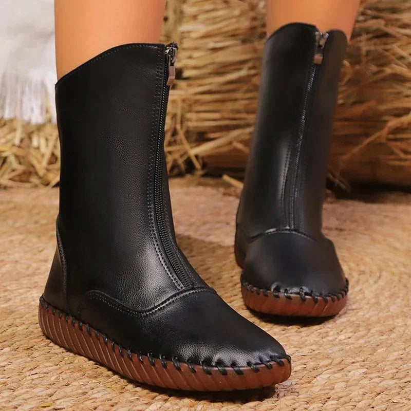 Jesse – Unisex Wide Calf Boots with a Stretch Shaft