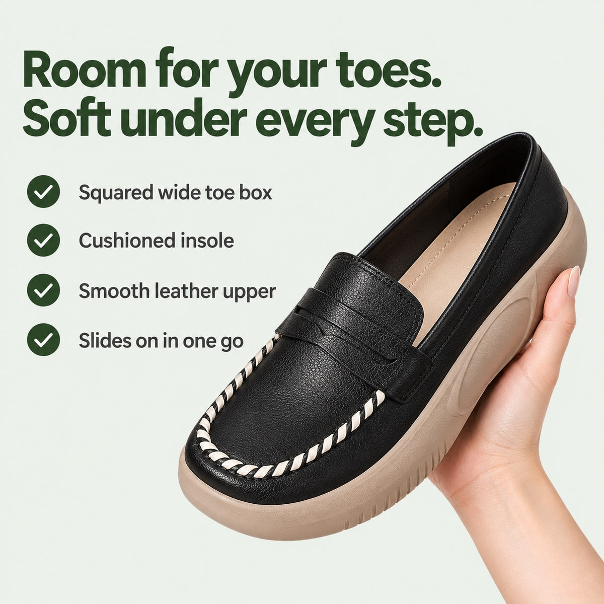 Maxine – Women's Wide Toe Box Loafers, key benefits