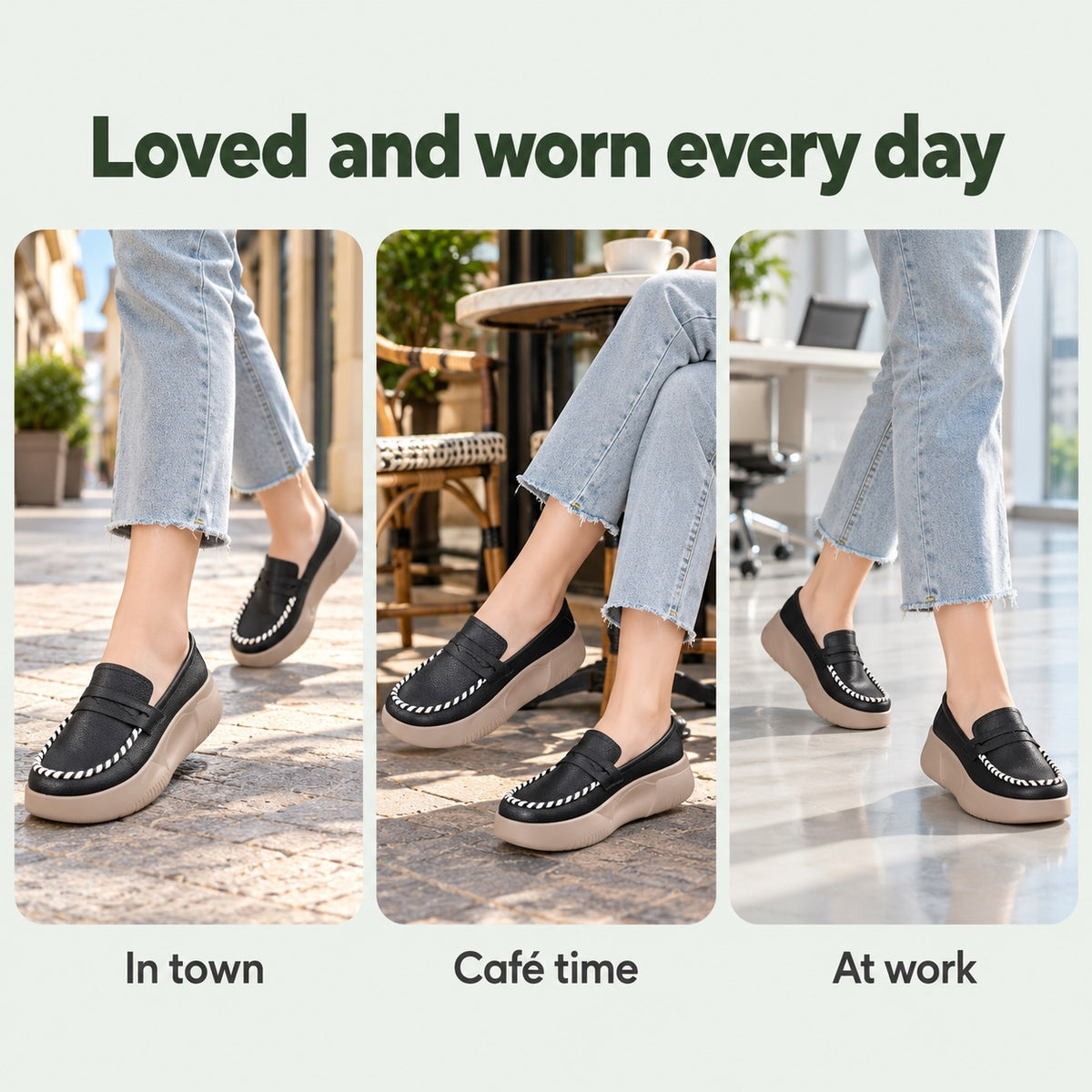 Maxine – Women's Wide Toe Box Loafers, worn every day
