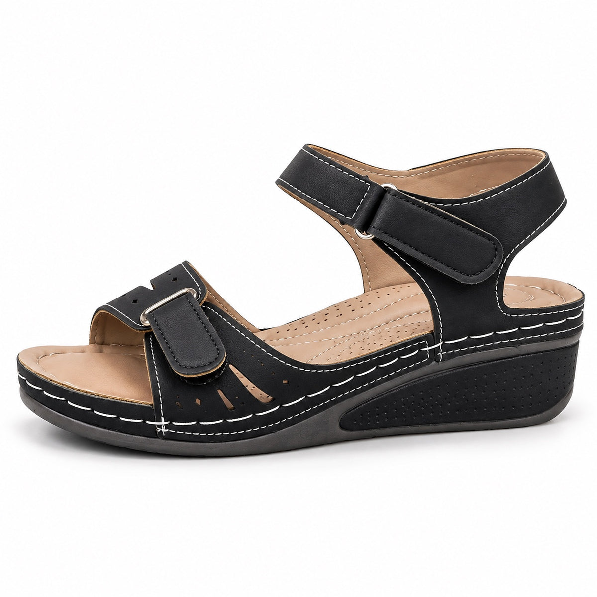 Mendoza – Unisex Wide Toe Box Sandals in Black