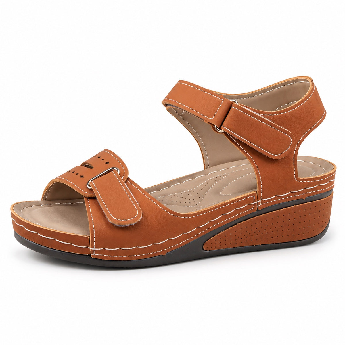 Mendoza – Unisex Wide Toe Box Sandals in Brown