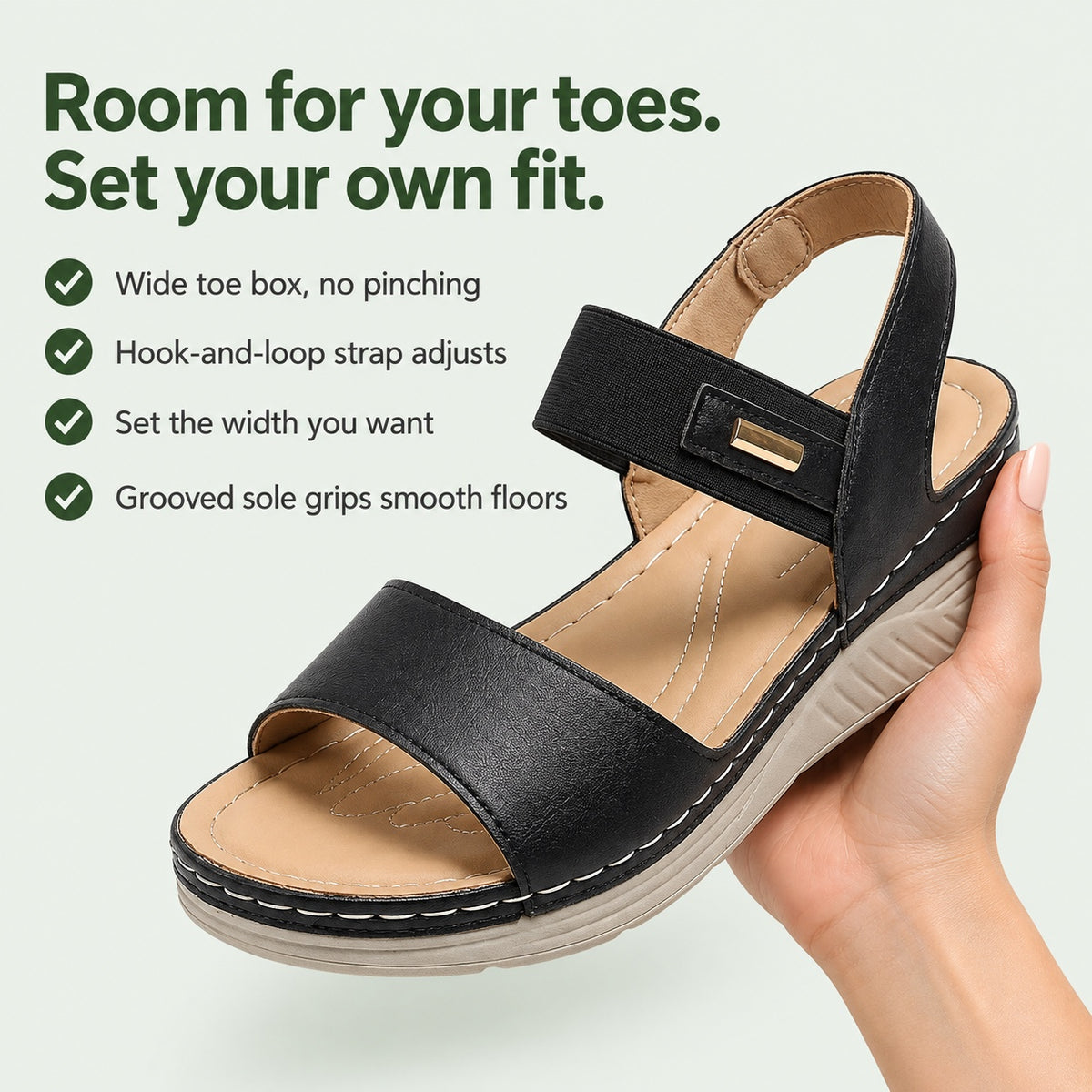 Monique – Women's Wide Toe Box Sandals, key benefits