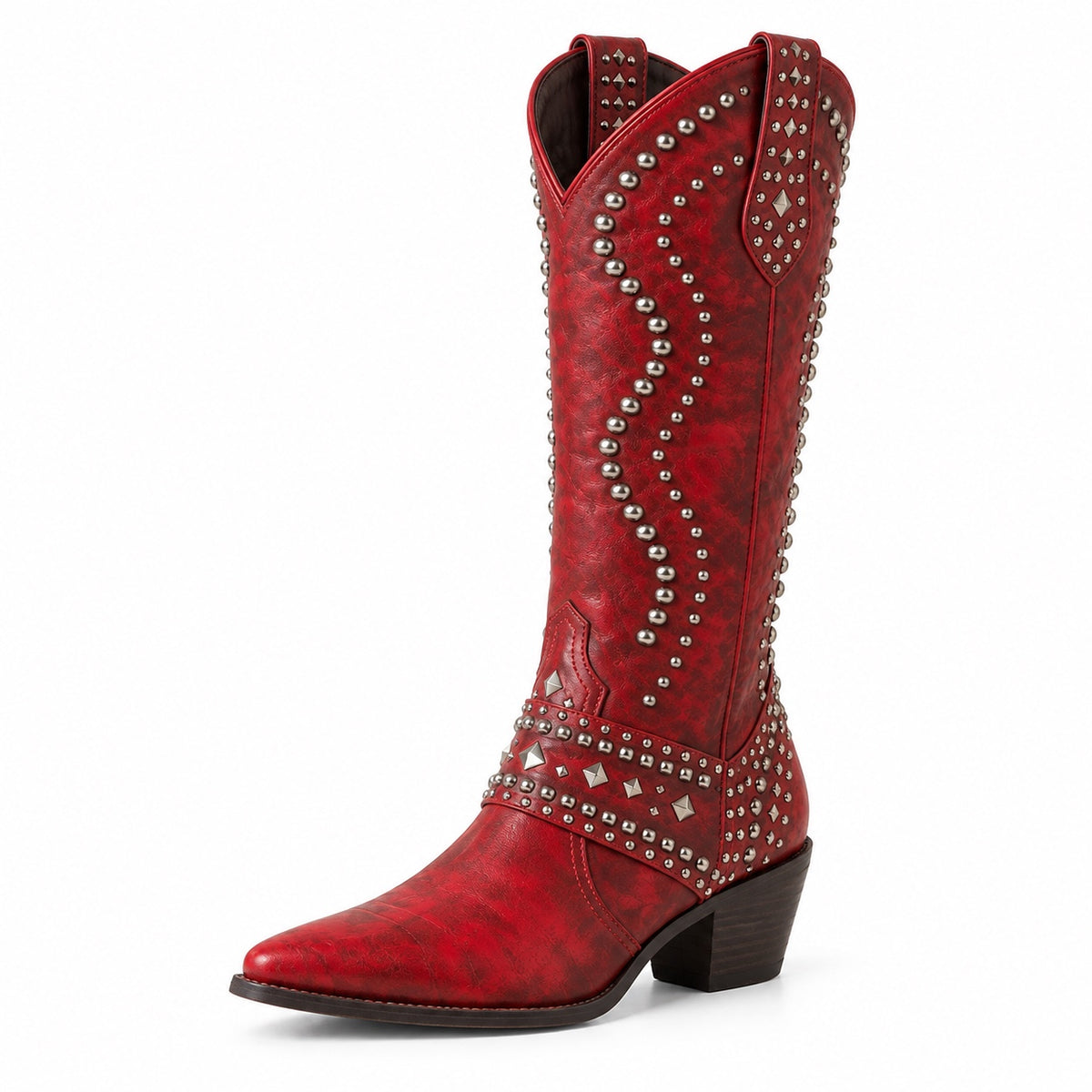 Oakley – Unisex Wide Calf Boots in Red
